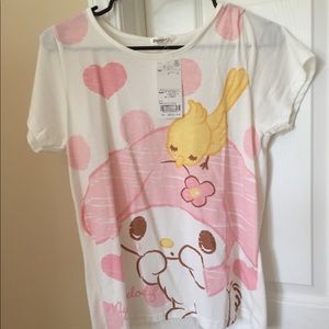Sanrio my melody t shirt size m-L Hello kitty